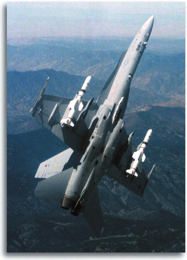 Chapter 14 - Military Aircraft fighter mode, the F/A-18 is used primarily as a fighter escort and for fleet air defense; in its attack mode, it is used for force projection, interdiction, and close