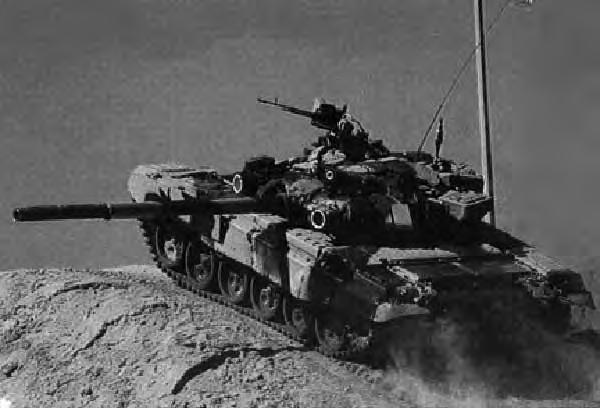 Bhishma T-90 Main Battle Tank Crew 3 Armament Main 1 x 125 mm smoothbore 2A46M4 gun w/43 rds Auxiliary 1 x 12.7mm AA Machine Gun w/300 rds 1 x 7.
