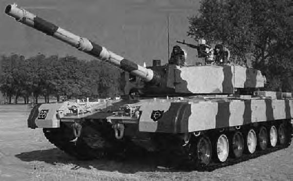 Arjun Mk1 Main Battle Tank Crew 4 Armament Main 1 x 120 mm rifled gun w/39 rds Auxiliary 1 x 12.7mm AA Machine Gun w/ 1,000 rds 1 x 7.