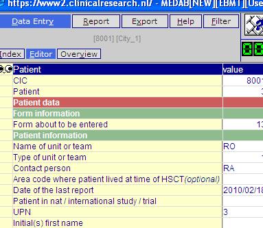 Name of report Rationale of report Details of report Action or amendment required EBMT TO CENTRE QUERIES Explicit errors 1) To check if there are queries for your Center from EBMT Registry or Working