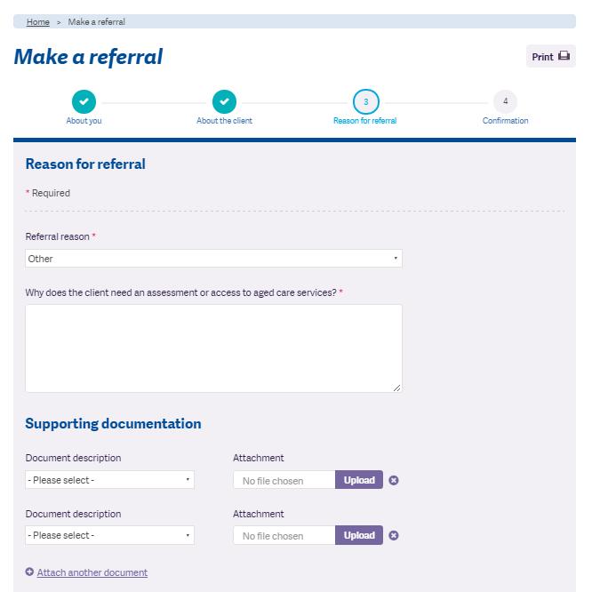 Improvements to the display of information on the My Aged Care website Ability to attach multiple documents to the My Aged Care Web Referral Form My Aged Care website Users of the My Aged Care web