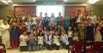 It was organized at PCCOE at Akurdi for girl students and female faculty members in collaboration