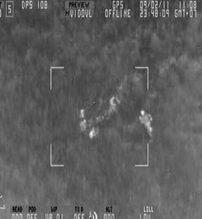 The aircrew continued to search and located three more suspects hiding just