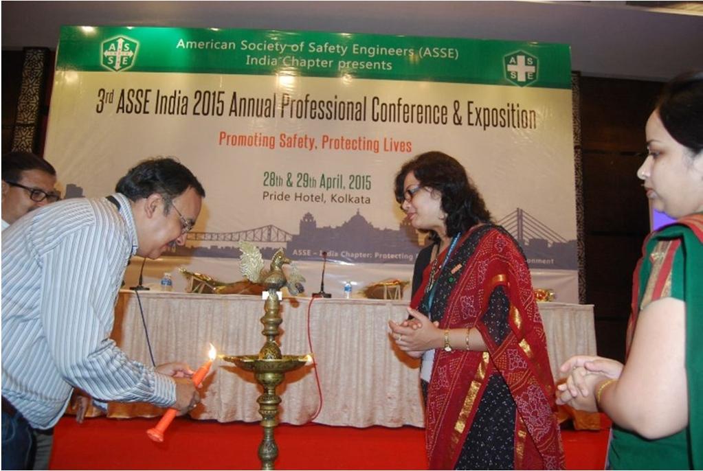 Hyderabad Member Activities 3 rd ASSE India Professional Conference and Exposition - A Report 3 rd ASSE India Professional Conference was organized by ASSE (American Society of Safety Engineers)