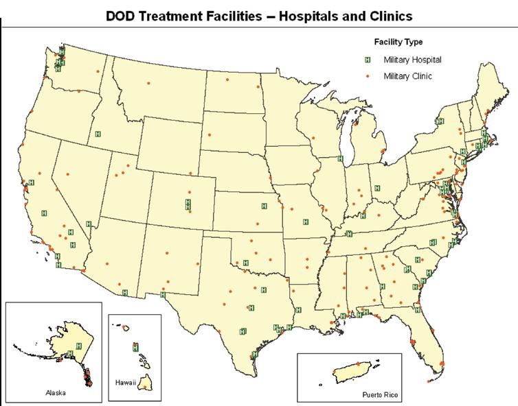 Section 2 Federal Services and Benefits Exhibit 4 DoD Treatment Facilities