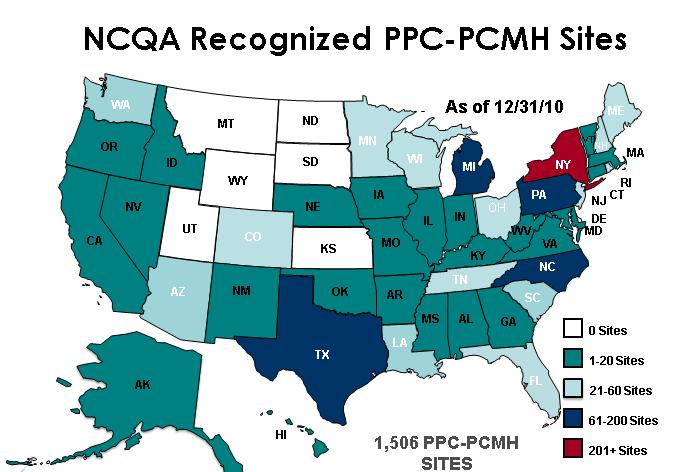 practice to both send and receive data Growth of NCQA s PCMH Accreditation Program Sources: 1.