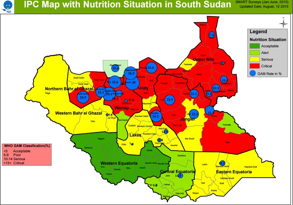 ANNEXES GAM and SAM prevalence The following map depicts the levels of the overall