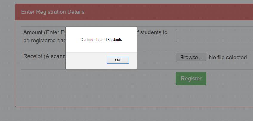 students. Click the Add Student button.