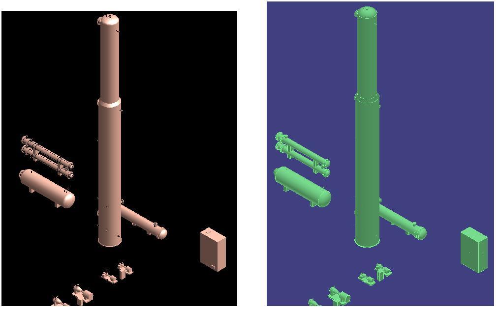 Equipment, nozzle tags & attributes Equipment modelled in PDMS migrated to S3D PDMS equipment primitives