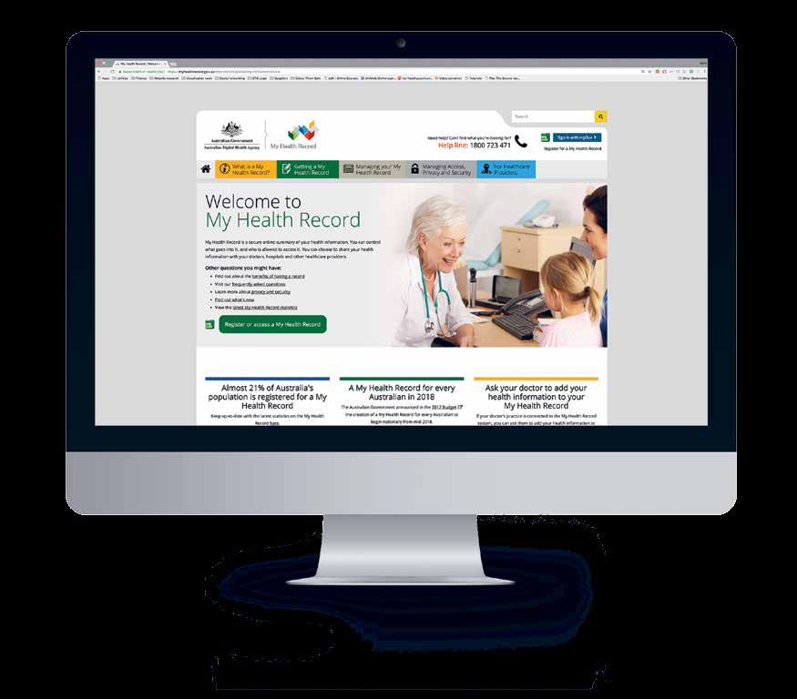 My Health Record My Health Record is a digital online health record with the aim to improve the health outcomes of all Australians.