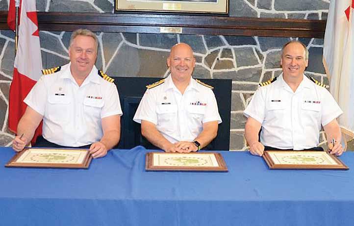 ca RAdm Craig Baines, Commander MARLANT and JTFA (centre), presides over the CF Naval Reserve (NAVRES)