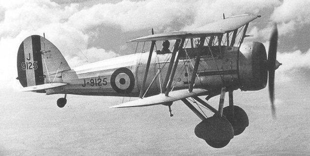 equipped with Gloster Gauntlet (below) and Gladiator fighters and the third with Westland Lysander utility aircraft.