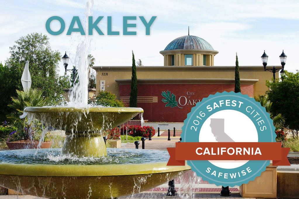 On May 6, 2016 City of Oakley was named one of the safest cities in California.