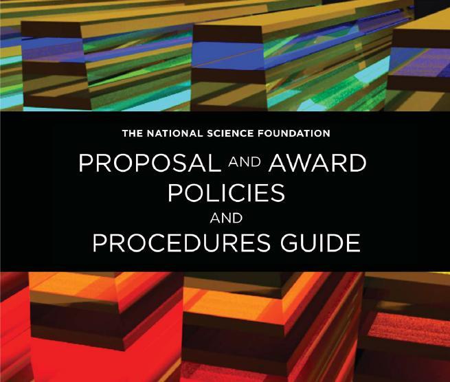 NSF GUIDE (NSF 15-1) took effect for proposals