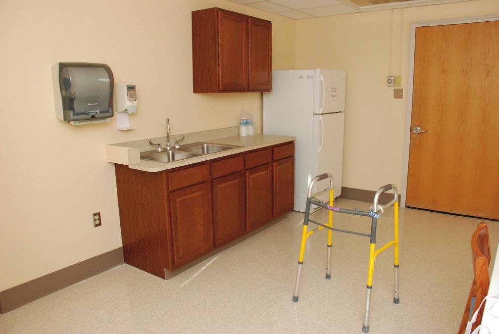 Therapy Patients undergoing a total hip or knee replacement in Smithfield will continue their rehab for PT and OT in the Rehab Room.