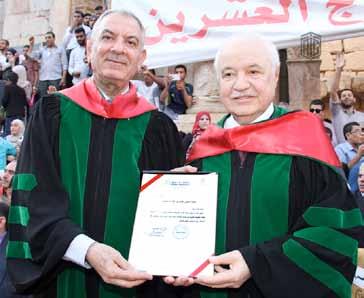 Abu-Ghazaleh Receives an Honorary Doctorate in Management and Economics from Jerash University JERASH The Council of Deans of Jerash University awarded HE Dr.