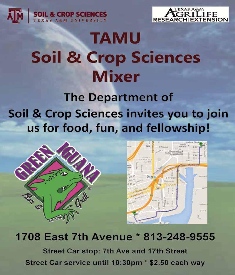 While attending ASA, join us at the SCS Mixer Texas A&M University - Department