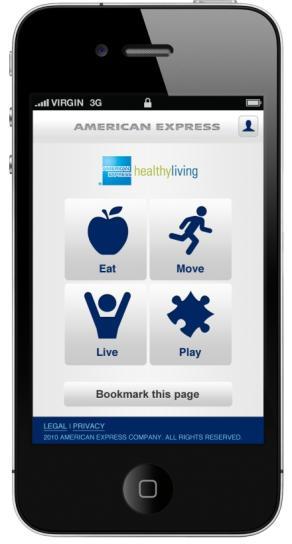 Technology: Objectives and Benefits The American Express Healthy Living mobile website was developed to: Promote health awareness to American Express employees and