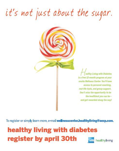 Healthy Living with Diabetes The Issue 65% of Amex employees have at least one chronic health condition Chronic conditions account for the majority of healthcare costs Productivity costs exceed