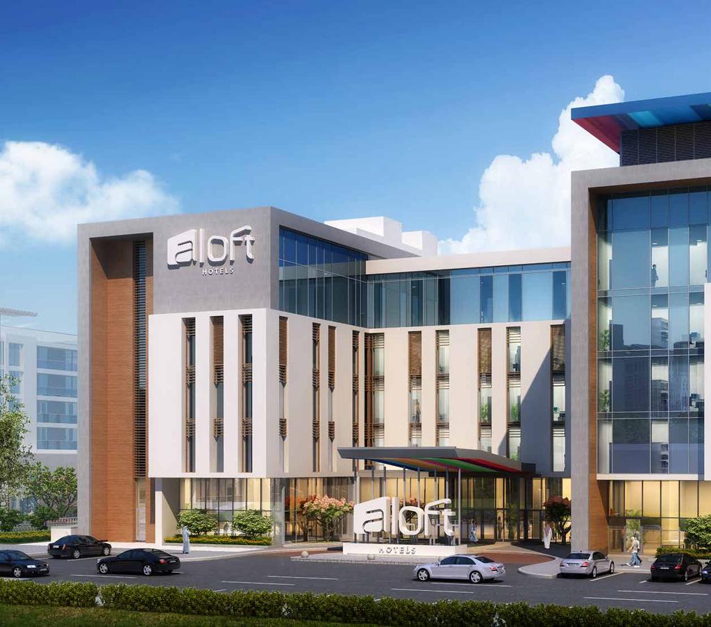 Location Aloft Hotels Hospitality Wasl Asset Management Group Kling Consult ASGC was awarded by Wasl to be the main contractor for the two Aloft Hotel & Elements Services Apartments Buildings