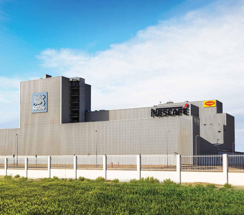 Nestlé Manufacturing Facility Location Industrial Nestlé Dar Al Handasah This state-of-the-art food production facility is located in South and produces Nescafe and Maggi products in a complete clean