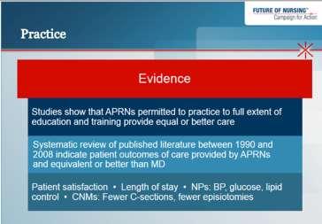 Economics of Using APRN s Quality care High