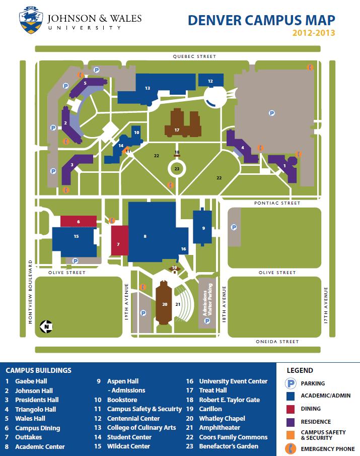 Campus Map for Johnson