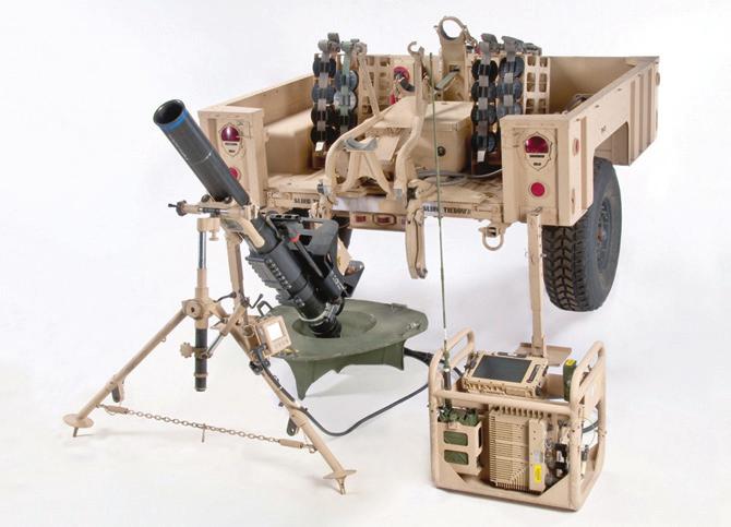 M150/M151 Mortar Fire-Control System- Dismounted (MFCS-D) to hold the mortar tube, baseplate and bipod together in transport mode for ease of deployment.