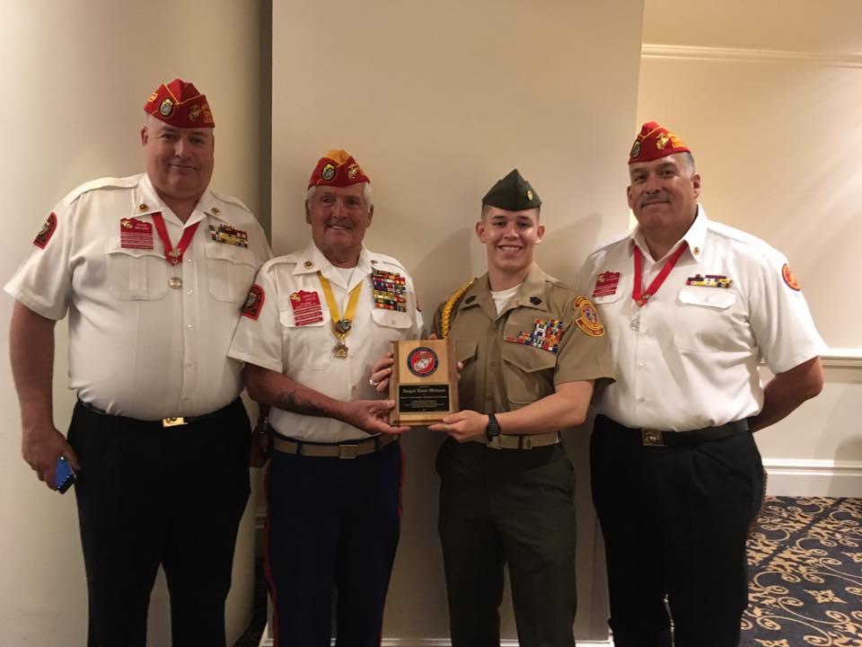 00 from the Marine Corps League Department of Colorado to the National Young Marine of the Year, Sgt/Maj Angel Luiz Orozco of the Pikes Peak Unit in Colorado Springs in recognition of his hard work