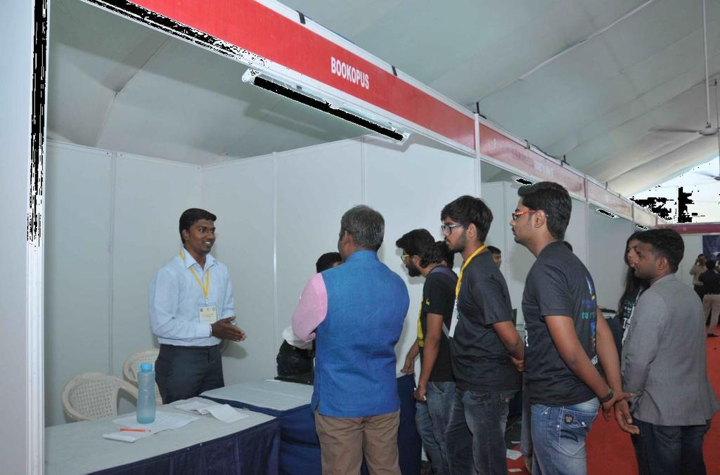 Nagarajan conversing with a startup co-founder