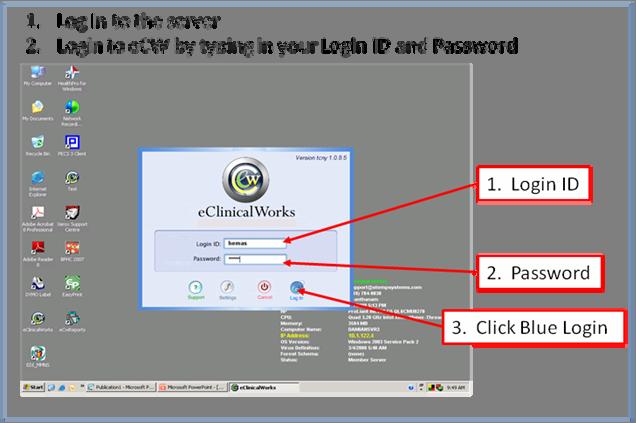 I. Initial Login Follow these steps on your first login: Select FILE-> CHANGE PASSWORD 1. Change your password 2. Select FILE-> SETTINGS->MY SETTINGS-> a.