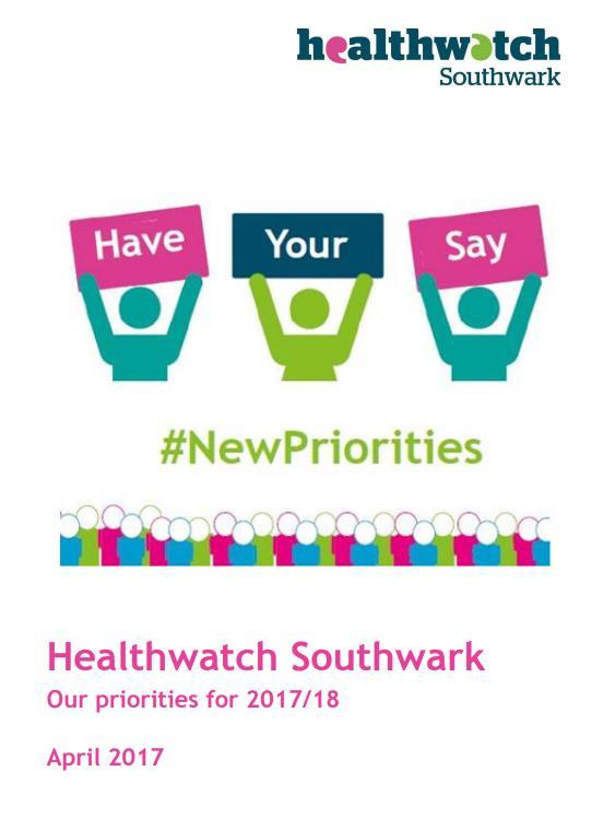 Why did we look into this? Top issue identified when we asked Southwark residents what should be our priority areas in 2017/18. Frustrations with appointment systems.
