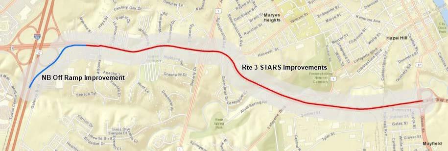 Route 3 STARS Study and NB I-95 Off Ramp Improvement Study Support: Rte 3