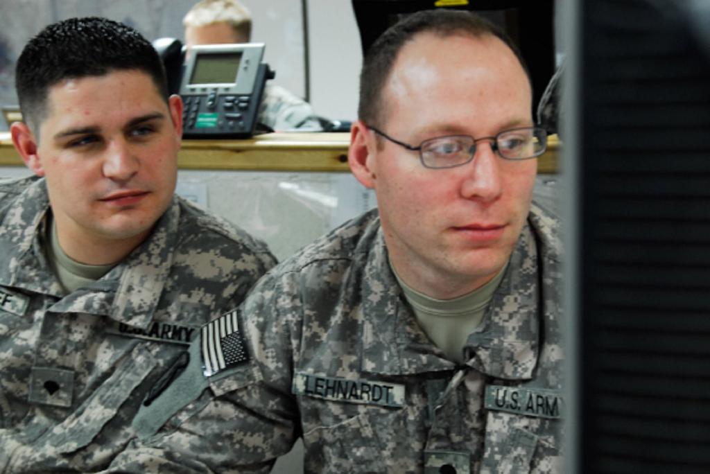 9 of 16 4/28/2010 2:49 PM Spc. Shane Lebeouf (left), and Spc.