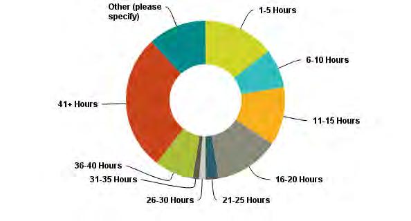 Average number of hours provided per month 27% provided 41