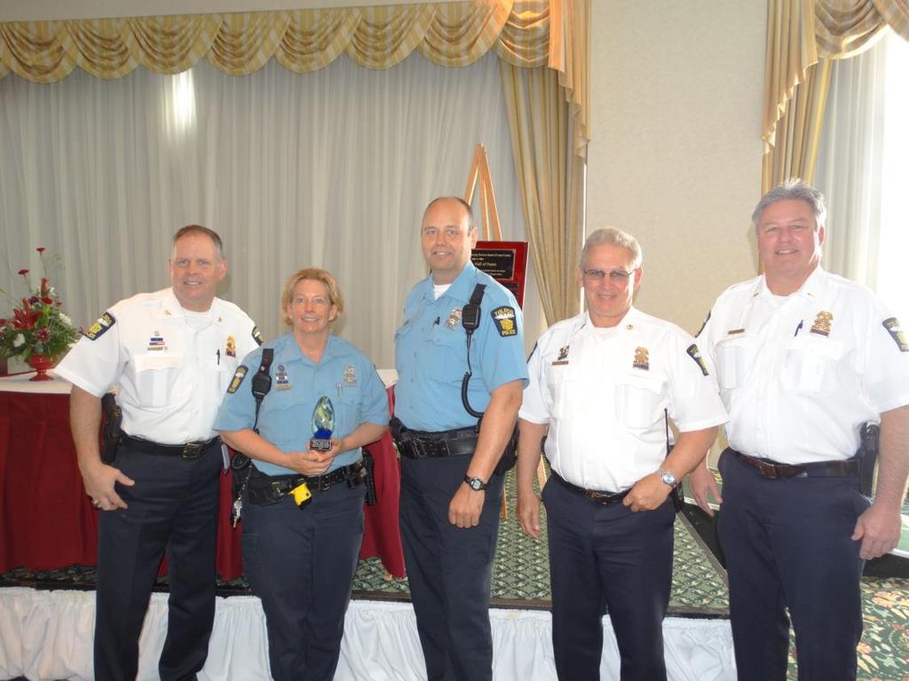 Chief Kral, Officer Long, Officer Gardener, Deputy Chief Kenney, Lt. Twining To Officer Long for being honored as the 2015 CIT Officer of the Year Lucas County - from the Toledo Police Department!