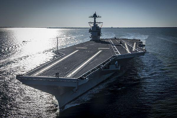 Figure 2. USS Gerald R. Ford (CVN-78) Source: Navy photograph dated April 8, 2017, accessed October 3, 2017, at: http://www.navy.mil/view_image.asp?
