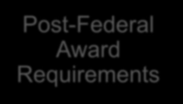 Post Federal Award Requirements 2 CFR 200.300 to 200.