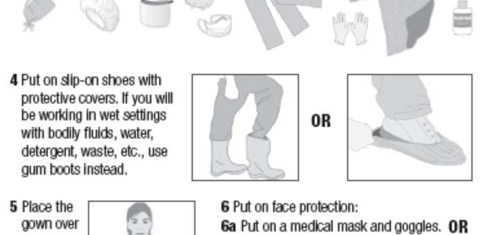 Following the correct steps to put on PPE to protect yourself is important, but