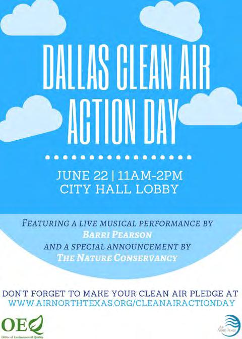 3. Tomorrow is Clean Air Action Day. On June 22, we encourage you to take action and do at least one thing for cleaner air. Learn more at http://www.airnorthtexas.org/cleanairactionday.