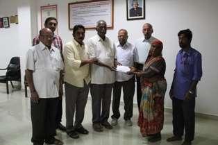 E. NSS ACTIVITIES: Donation to the tune of Rs 20,000/- was presented to the bereaved family of Desam Bille, the gun