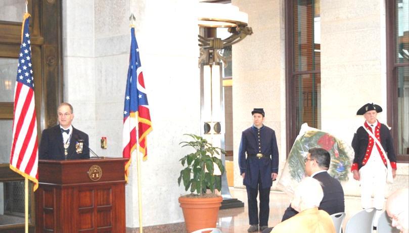 * December 8th, in Columbus, the Ohio Statehouse Wreaths Across America Ceremony was held in the Atrium.