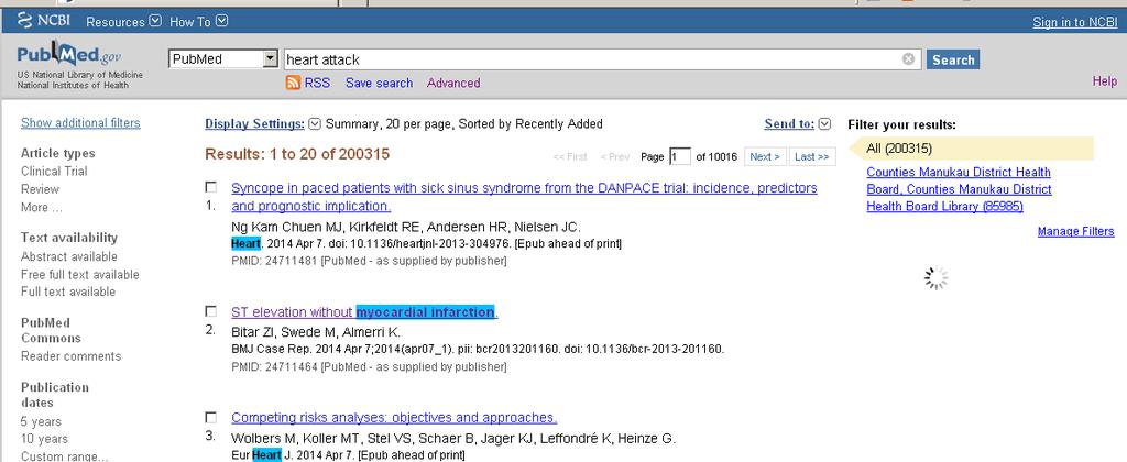 ACCESSING FULL TEXT ARTICLES VIA PUBMED It may be possible to directly access