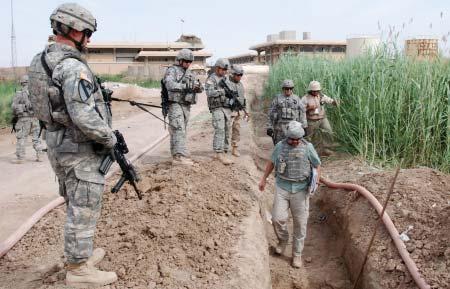 , native, who is the officer in charge of the United States Army Corps of Engineers Taji Area, visited the Karkh Water Treatment Plant to check progress on the work taking place May 14.