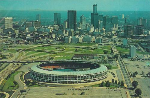 Originally, the Atlanta Braves (MLB baseball) and the Atlanta Falcons (NFL Football) played in the same stadium which was called Fulton County Stadium.