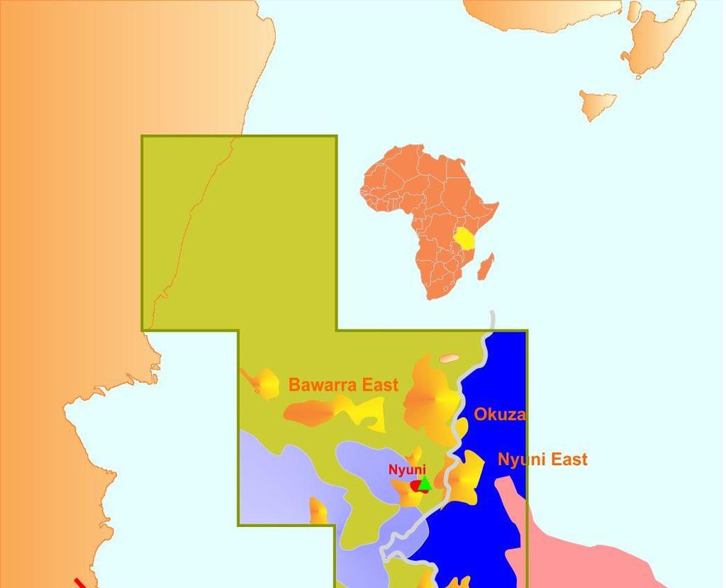 under the Parklands and Namara Gas Fields. Bounty now holds 100% of the gas reserves at Weribone East and gas in other wells in the Tinowan Formation in this area.