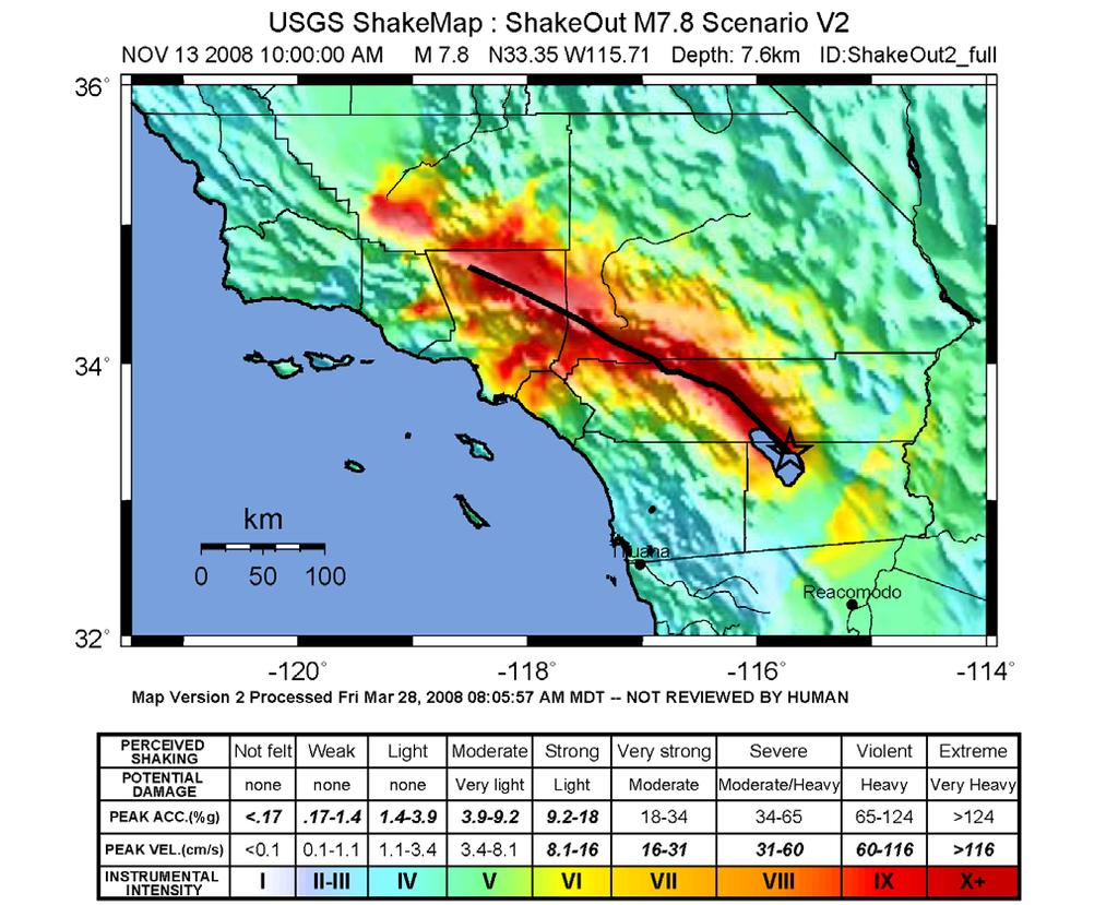 Total population of 8 impacted counties = 22,173,326 Population directly affected by shaking >6.8M = 15,039,754 Figure1: Shakeout map. a. Purpose Describes overall response strategy.