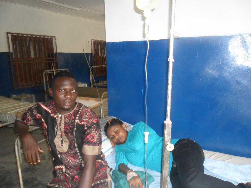Sonobio Sabi is 18 years old, lives 5km from Gure town, and was rushed to our clinic on account of a severe headache, neck