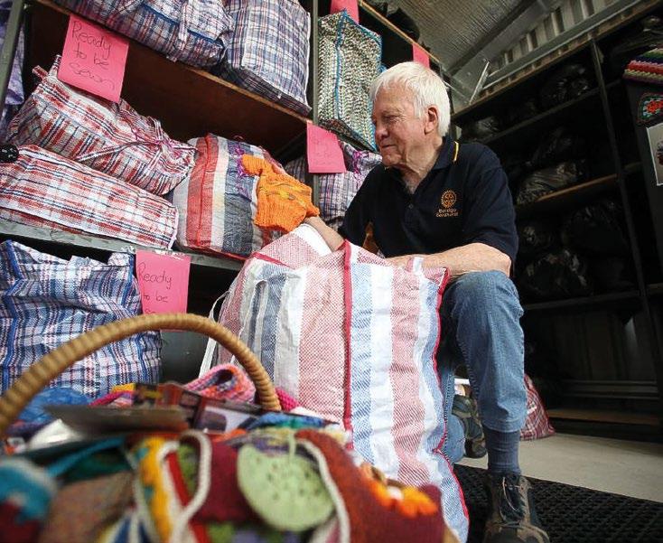 KNITTING FOR A CAUSE OVER 10 years, the Rotary Club of Bendigo Sandhurst, Vic, has donated approximately 13 tonnes of baby clothing and blankets to Timor Leste mothers and children, the handiwork of