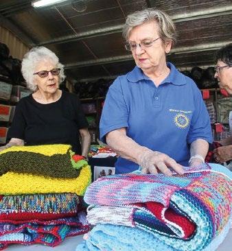 The club estimates more than $1 million has been contributed based on the cost of the wool used alone, not to mention the hundreds of thousands of hours put in by volunteers turning yarn into